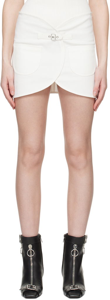 Nederdel Courrèges Courrèges Ellipse Denim Miniskirt Hvid | 124DJU143DE0022, 0