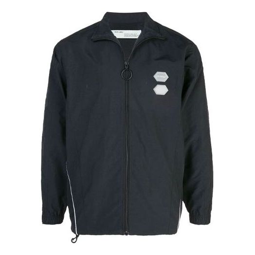 Vindjakke Off-White Off-White Slim Fit Track Jacket Sort | OMBD010R19C010211000
