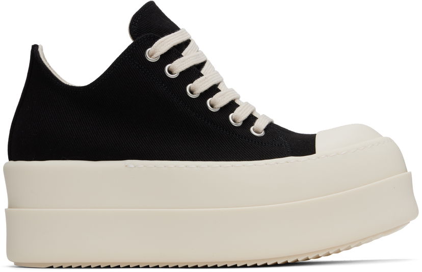 Sneakers og sko Rick Owens Rick Owens DRKSHDW Hollywood Double Bumper Low Sort | DS01E3832 DO