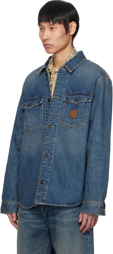 Skjorte Carhartt WIP Carhartt WIP Lincoln Denim Jacket Blå | I034735, 3