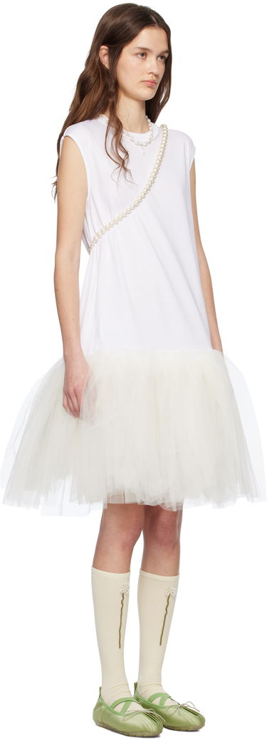 Kjole Simone Rocha Simone Rocha Relaxed Ballet Tutu Midi Dress Hvid | 7396 0553, 1