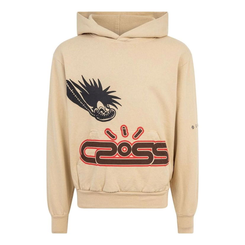 Sweatshirt Cactus Jack by Travis Scott Travis Scott Cactus Jack Motor Sport Hoodie Beige | CJJ6-HS14
