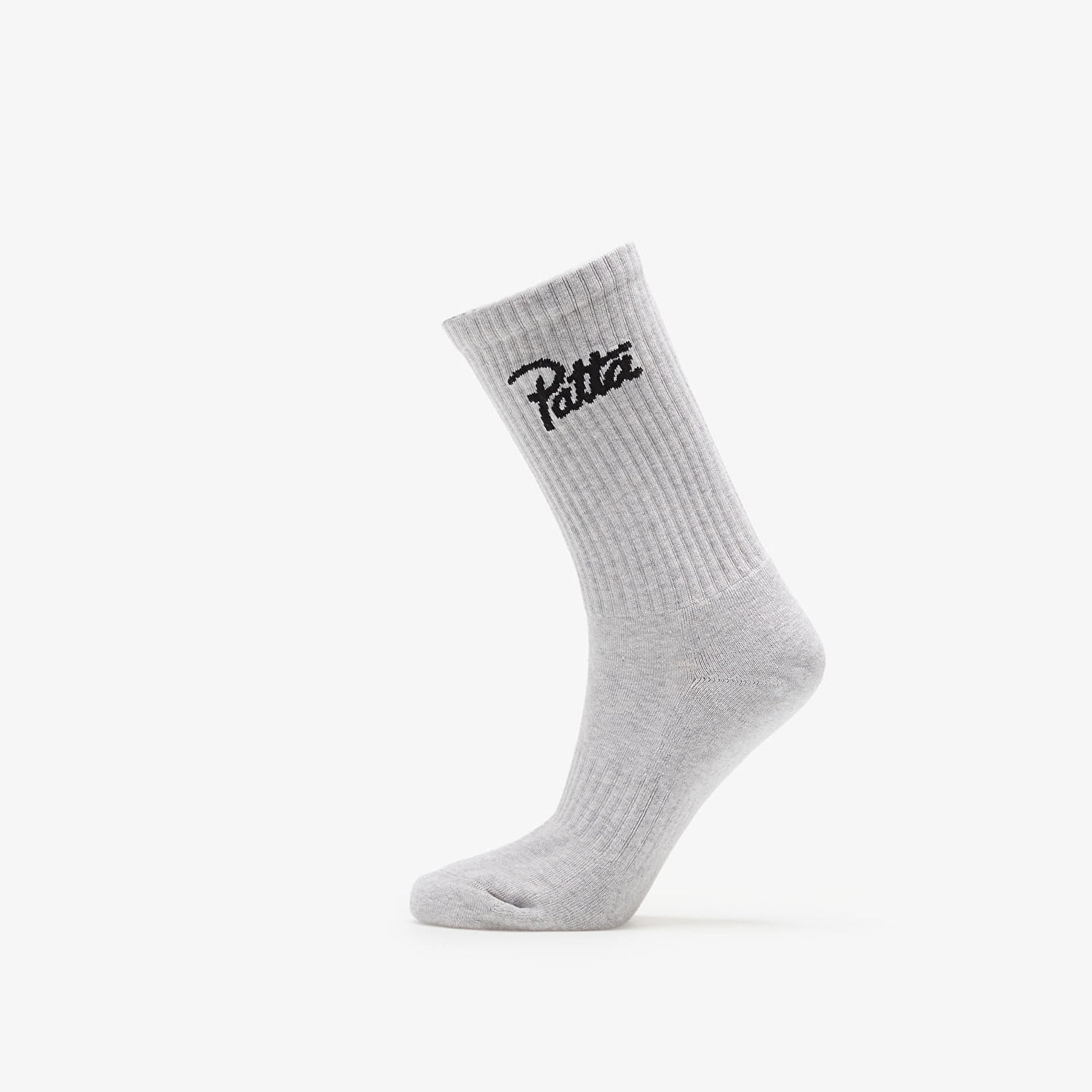 Sokker Patta Script Logo Sports Sock Melange Grey Hvid | POC-AW25-2020-396-0016-050, 0