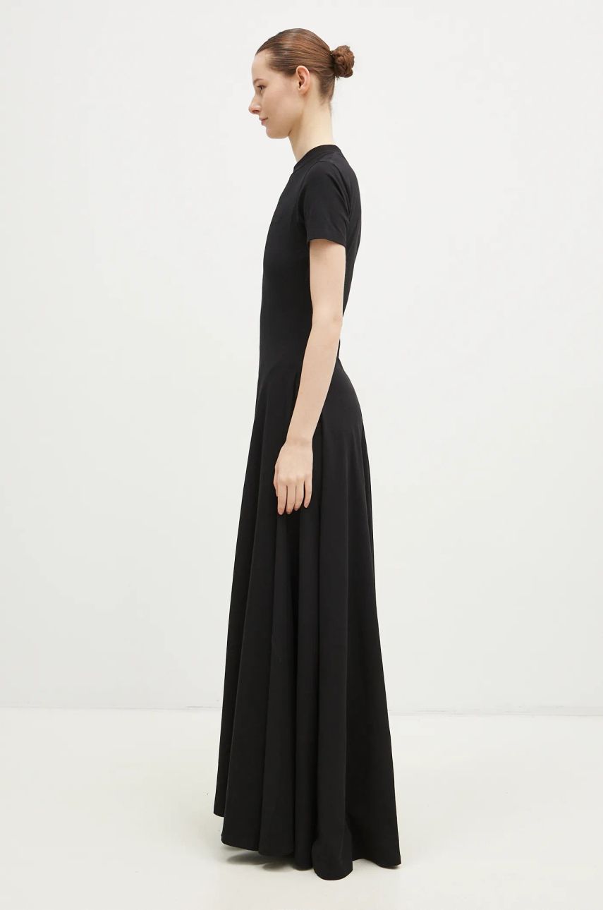 Kjole VETEMENTS VETEMENTS Embroidered Logo Maxi Dress Sort | WA66DR710B, 1