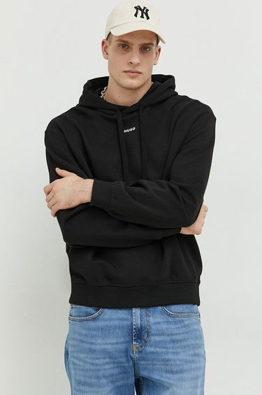 Sweatshirt BOSS Contrast Logo Hoodie Sort | 50486478, 0