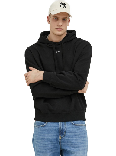 Sweatshirt BOSS Contrast Logo Hoodie Sort | 50486478