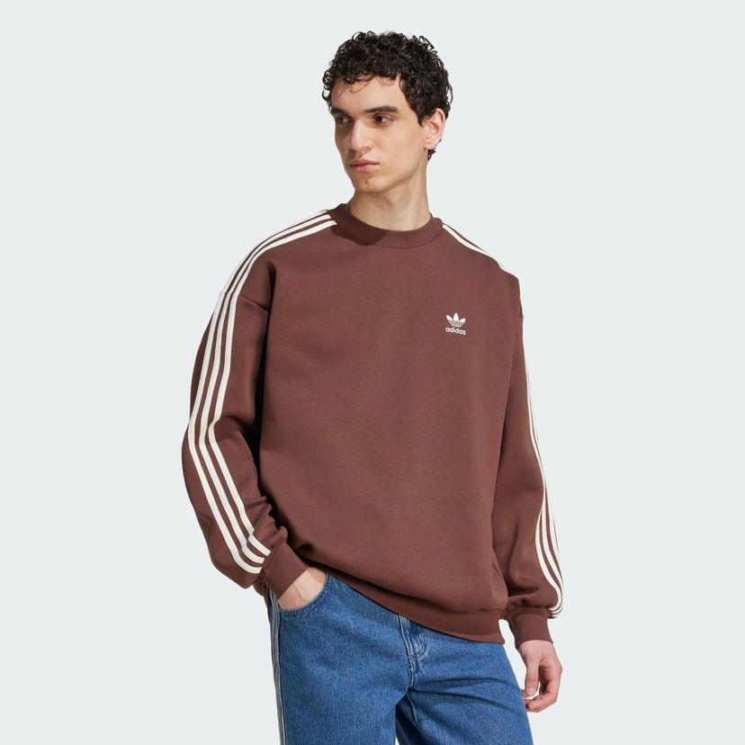 Sweatshirt adidas Performance Adicolor Oversized Crew Sweatshirt Brun | KA0469