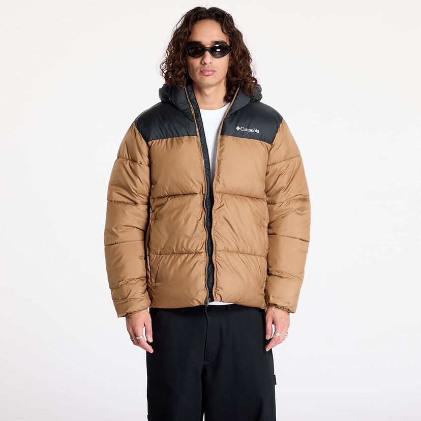 Puffer jakke Columbia Puffect™ II Hooded Jacket Delta/ Black Beige | 2086851257