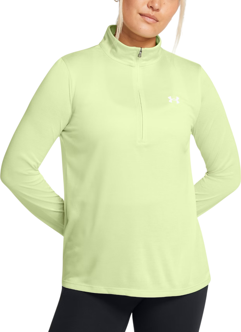 T-shirt Under Armour Long Sleeve Half-Zip Top Tech Twist Grøn | 1384225-383