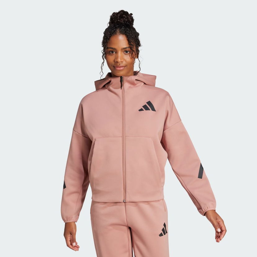 Sweatshirt adidas Performance Z.N.E. Full-Zip Athletics Hoodie Lyserød | JC5394