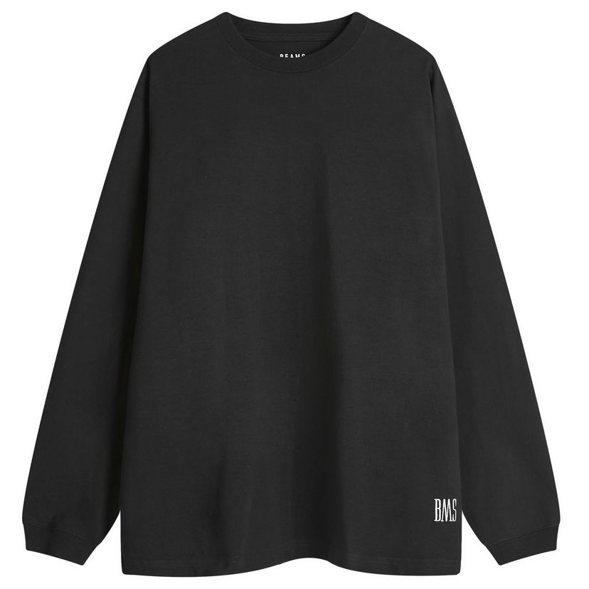 Sweatshirt BEAMS BMS Logo Long Sleeve T-Shirt, Size Medium Sort | 1114-0227-803-19