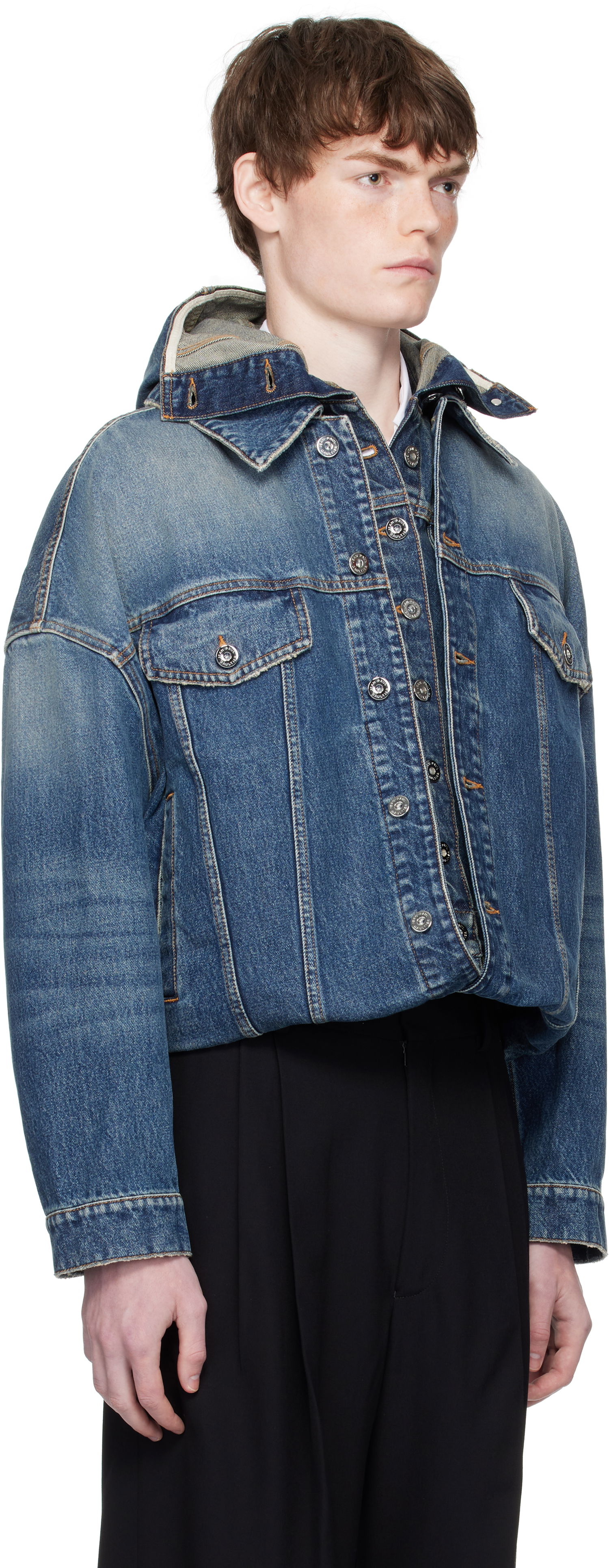 Jakke Jean Paul Gaultier Jean Paul Gaultier 'The Double' Denim Jacket Blå | 25/03-U-JA006-D024-57, 1