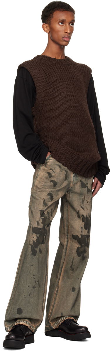 Sweater We11done We11done Sleeveless Knit Sweater Brun | WD-KT3-24-667-U-BR, 3