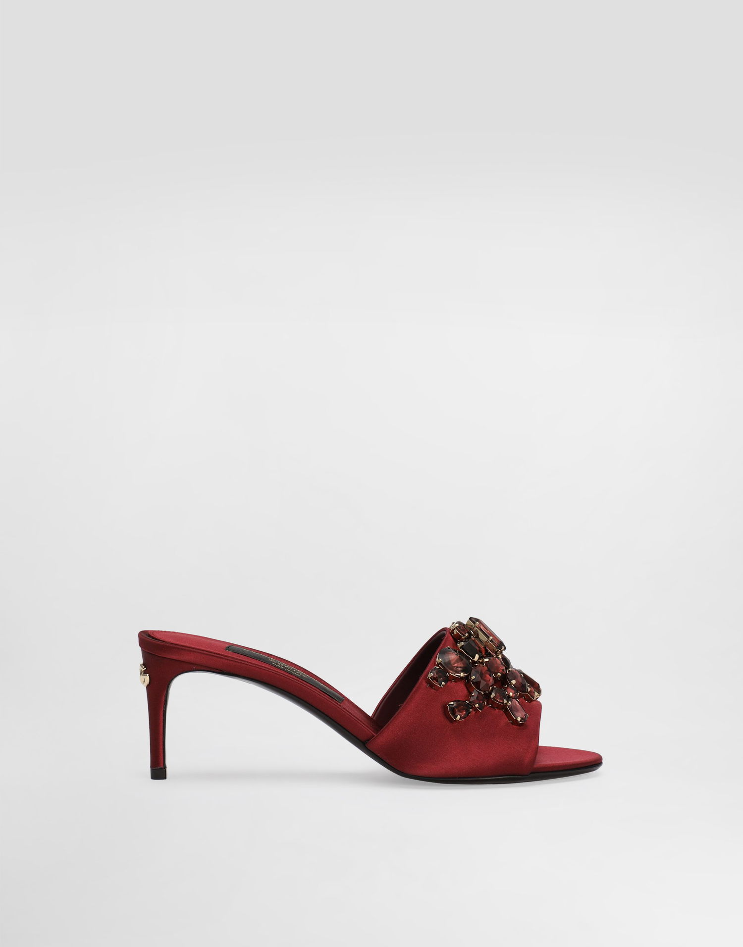 Sneakers og sko Dolce & Gabbana Satin Mules With Gemstone Embellishment Rød | CR1825C9S4680305, 0