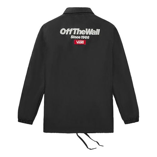 Vindjakke Vans Coaches Jacket Back Alphabet Logo Sort | VN0A489UBLK