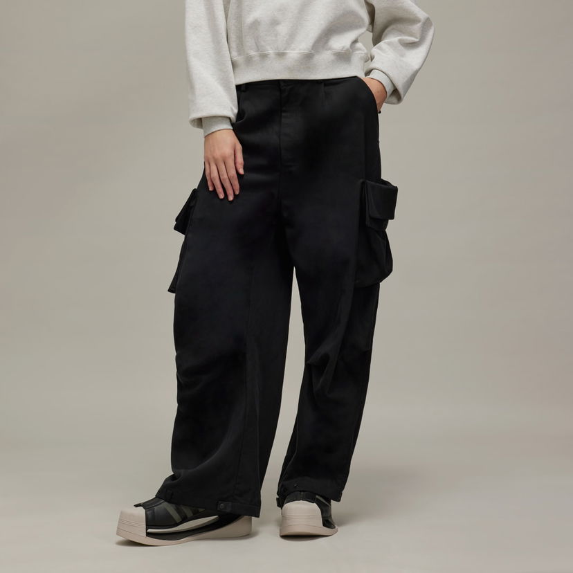 Cargo bukser Y-3 Washed Twill Cargo Pants Sort | JI5866