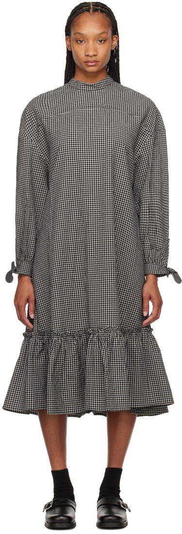 Kjole YMC YMC Rushmore Gingham Midi Dress Sort | Q1WAI, 0