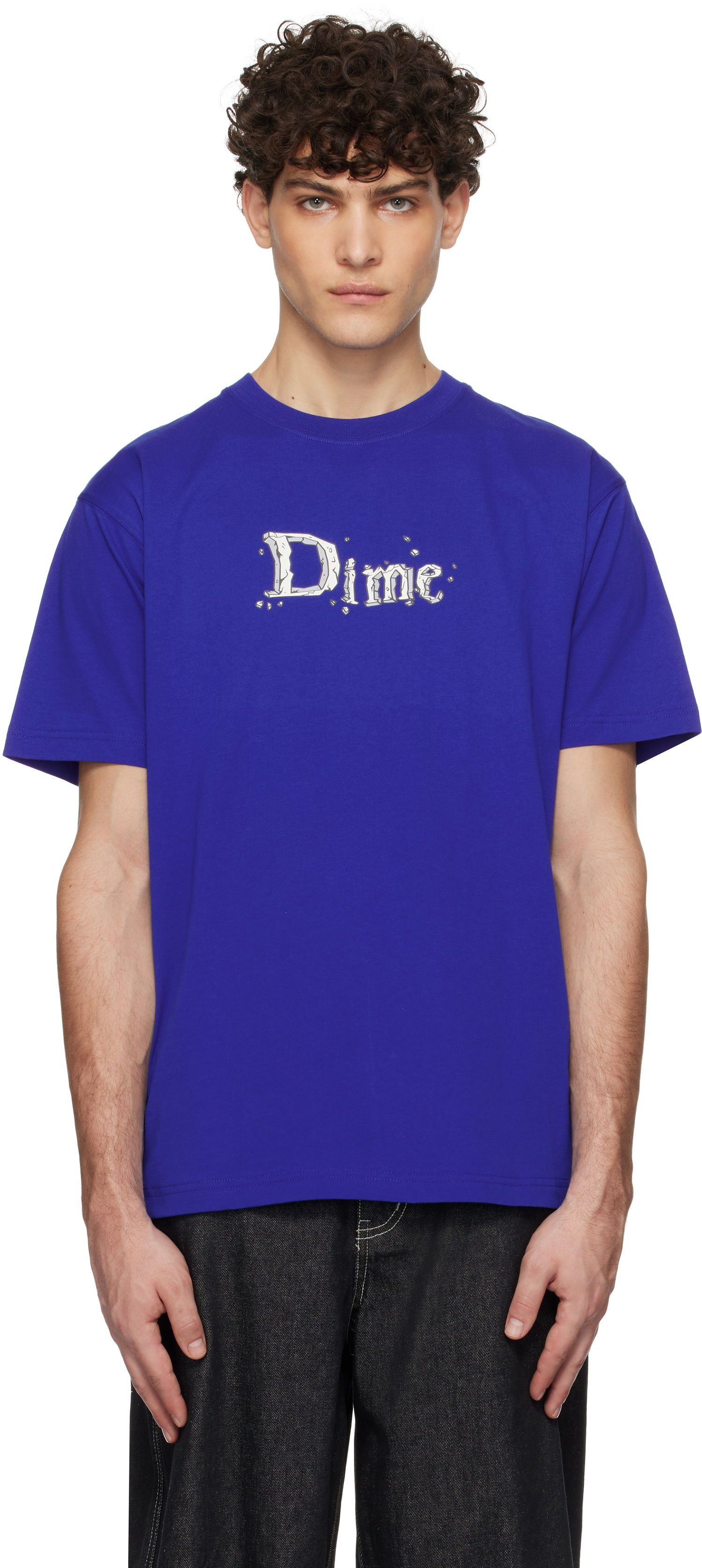 T-shirt Dime Classic Stone Graphic T-Shirt Blå | DIMEHO2455NVY, 0