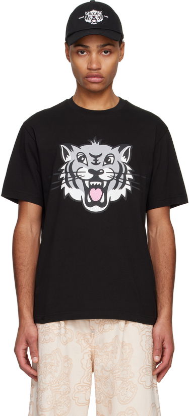 T-shirt KENZO Happy Tiger Graphic T-Shirt Sort | FF55TS5334SG, 0