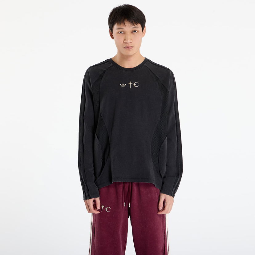 T-shirt adidas Originals Thug Club Teamgeist Long Sleeve T-Shirt with Mesh Panels Sort | KC2196