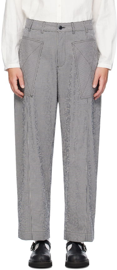 Bukser YMC YMC Peggy Gingham Check Trousers Blå | Q4WMI, 0