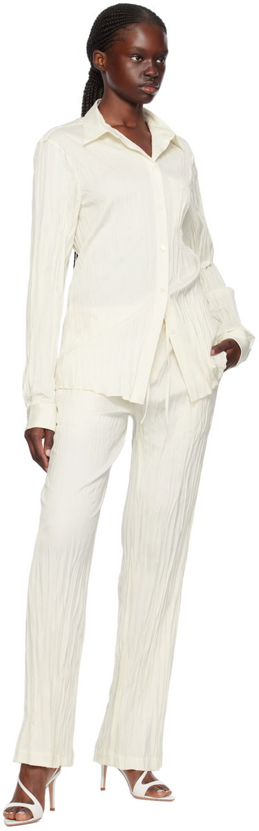 Skjorte Helmut Lang Helmut Lang Crushed Button-Down Shirt Hvid | O01HW520, 3