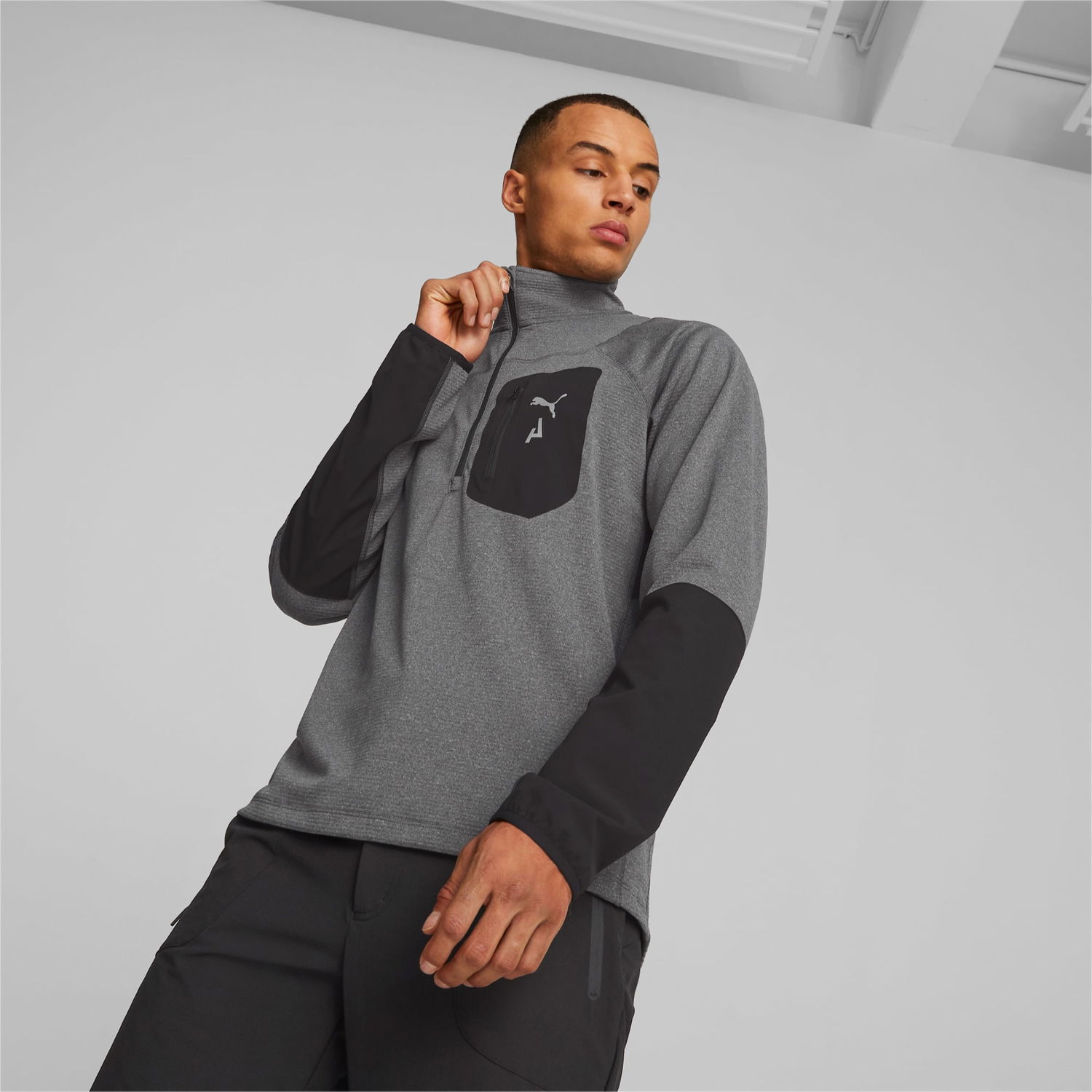 Sweatshirt Puma SEASONS rainCELL Trail Running Half-Zip Pullover Grå | 523245_01, 1