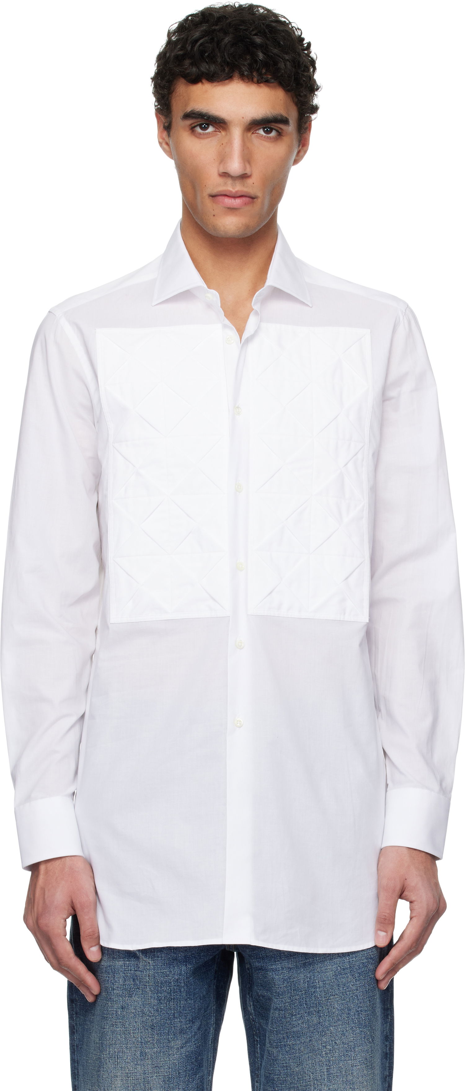 Skjorte Junya Watanabe Junya Watanabe Guy Rover Edition Customized Shirt Hvid | WO-B022-051, 0