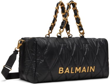 Rejsetaske Balmain Balmain Quilted Nylon Diamond Travel Duffle Bag Sort | EM1EC237TNDT, 1