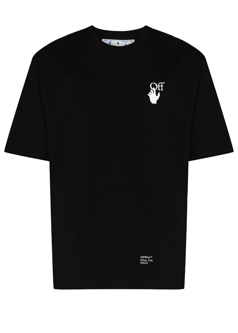 T-shirt Off-White Caravaggio Saint Jerome Writing Arrows Oversized T-Shirt Black Sort | OMAA120F21JER0071001