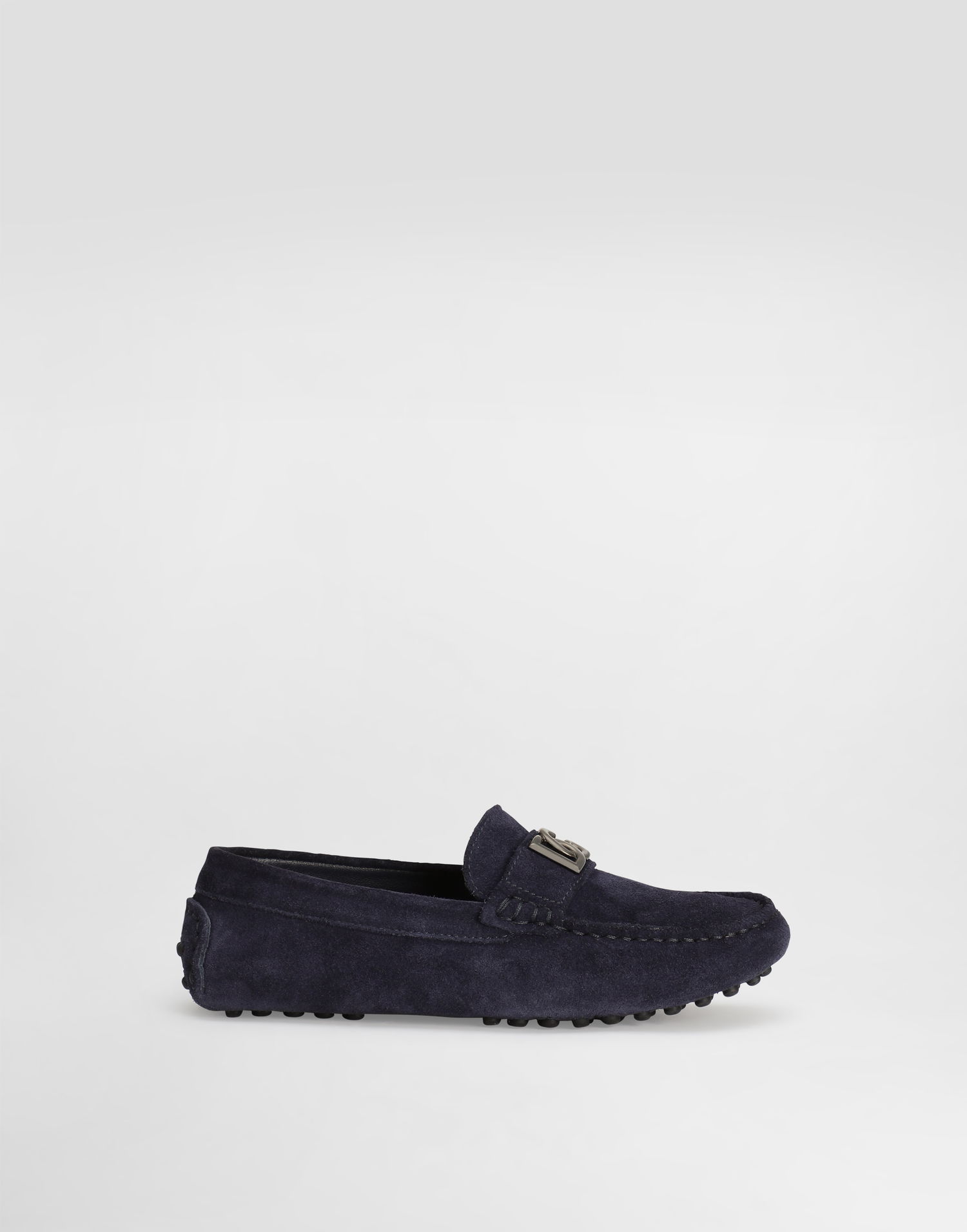 Tilbehør Dolce & Gabbana Dolce & Gabbana Suede Loafers With Logo Mørkeblå | DA5268A12508H669, 0