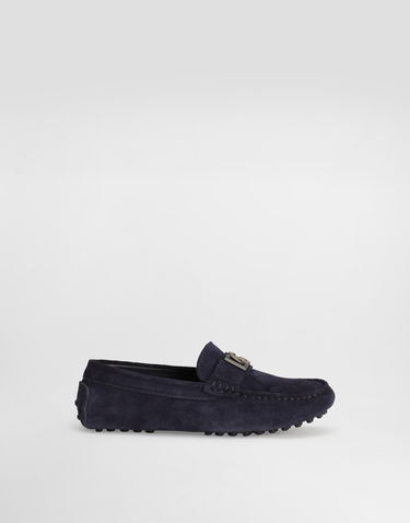 Tilbehør Dolce & Gabbana Dolce & Gabbana Suede Loafers With Logo Mørkeblå | DA5268A12508H669, 0