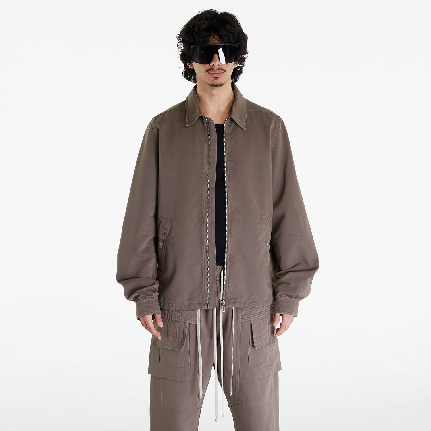 Jakke Rick Owens DRKSHDW Zipfront Jacket Dust Brun | DU01D1783 CB 34, 0