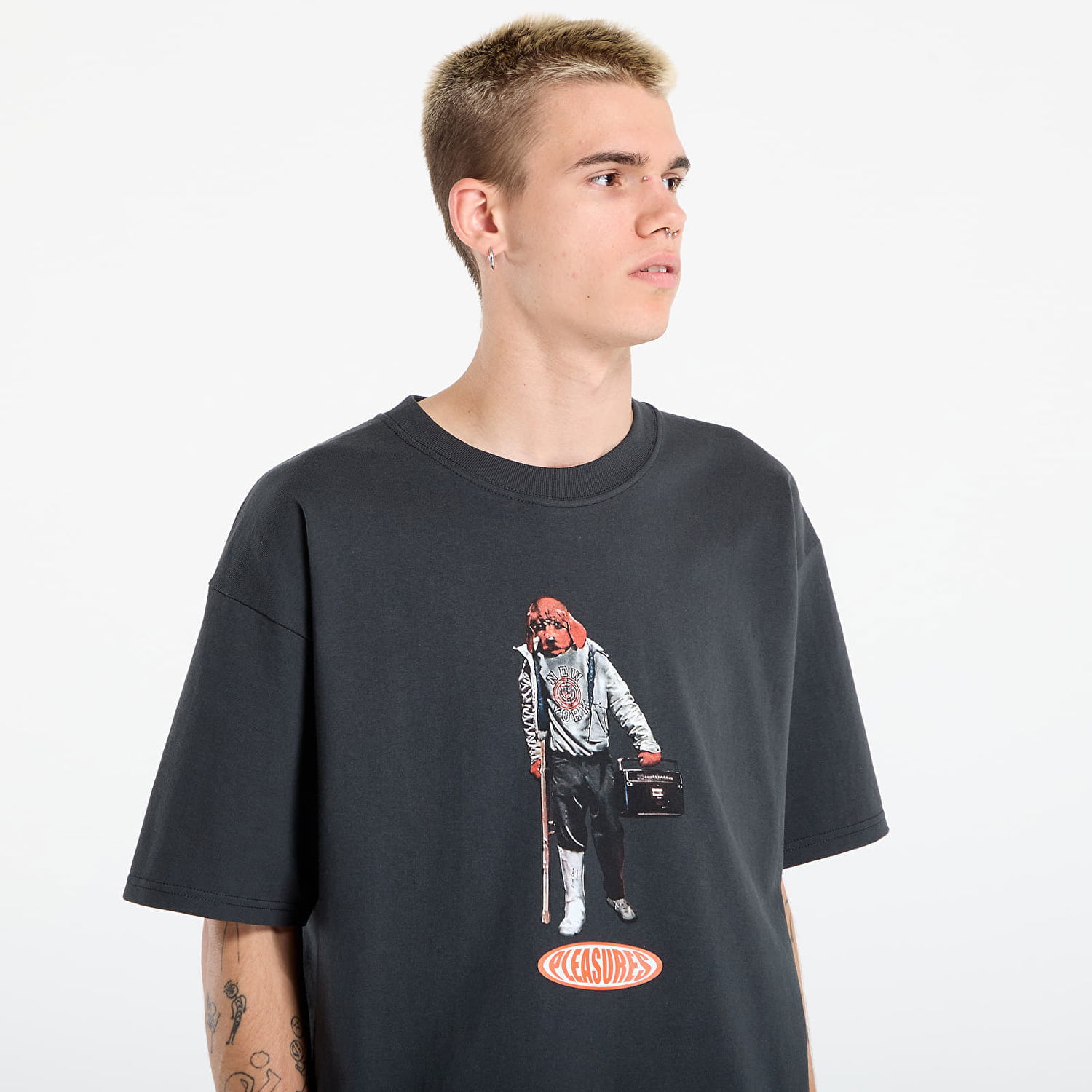 T-shirt Pleasures PLEASURES Daft Punk Graphic T-Shirt Sort | P25DP019-BLACK, 1