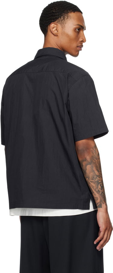 Skjorte NORSE PROJECTS Norse Projects Ivan Tech Poplin Short Sleeve Shirt Sort | N40-0826, 2