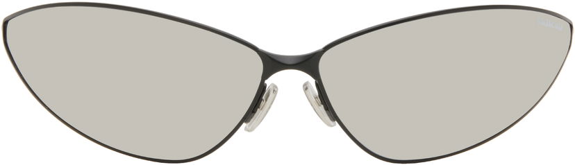 Solbriller Balenciaga Balenciaga Razor Cat Eye Metal Sunglasses Sort | BB0315S-003