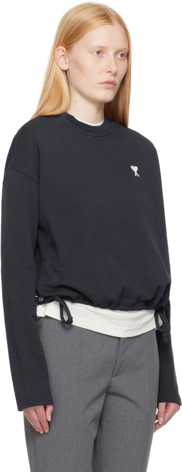 Sweater AMI AMI Paris Cotton De Coeur Drawstring Sweatshirt Lilla | FSW060.730, 4