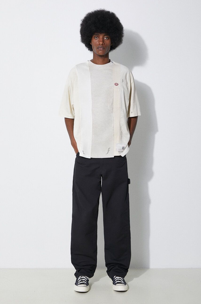 T-shirt Maison MIHARA YASUHIRO Maison MIHARA YASUHIRO Vertical Switching T-Shirt Hvid | A12TS621, 1