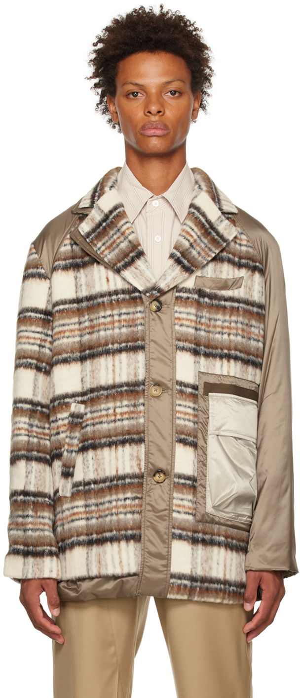 Jakke Feng Chen Wang Feng Chen Wang Paneled Jacket Beige | FMF14CT06