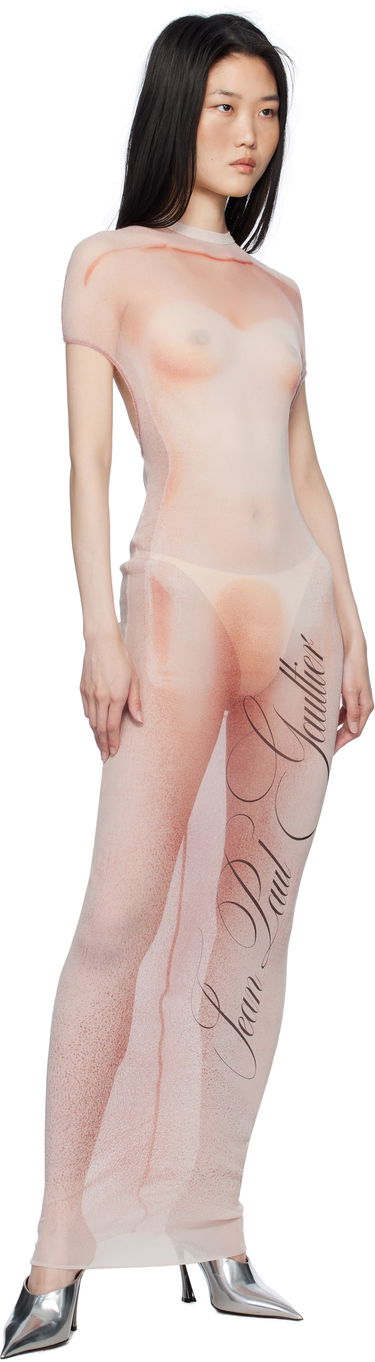 Kjole Jean Paul Gaultier Jean Paul Gaultier 'Le Classique' Open-Backed Maxi Dress Lyserød | 25/33-F-RO356-T577-2026, 3