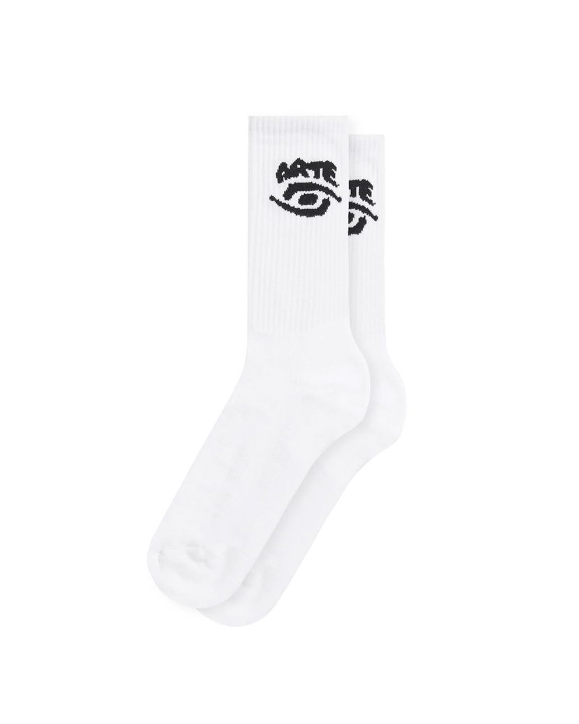 Sokker Arte Antwerp Arte Antwerp Eye Crew Socks Hvid | AW25-237M-WHT