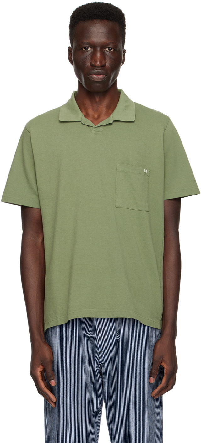 Polo skjorte Universal Works Universal Works Vacation Polo Grøn | 30603