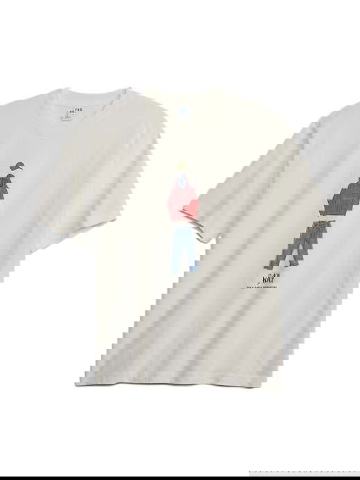 T-shirt GAP Re-Issue × Sean Wotherspoon Graphic Logo T-Shirt New Off White Hvid | 837647