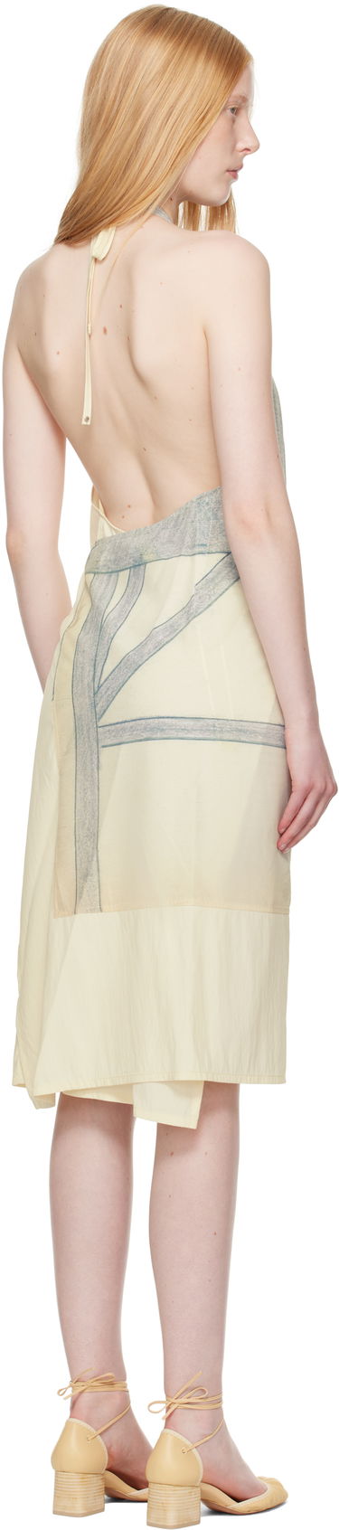 Kjole LEMAIRE Lemaire Philippe Weisbecker Apron Midi Dress Gul | DR1103 LF1414, 2