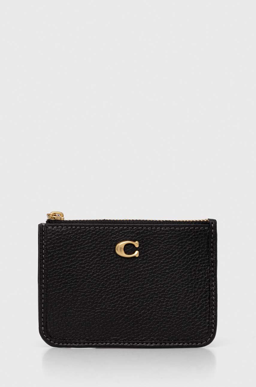 Nøgleringe Coach Leather Key Case Sort | CR550, 0
