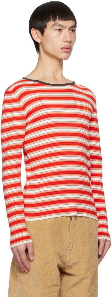 T-shirt ERL ERL Striped Embroidered Long Sleeve T-Shirt Flerfarvet | ERL06N006, 4
