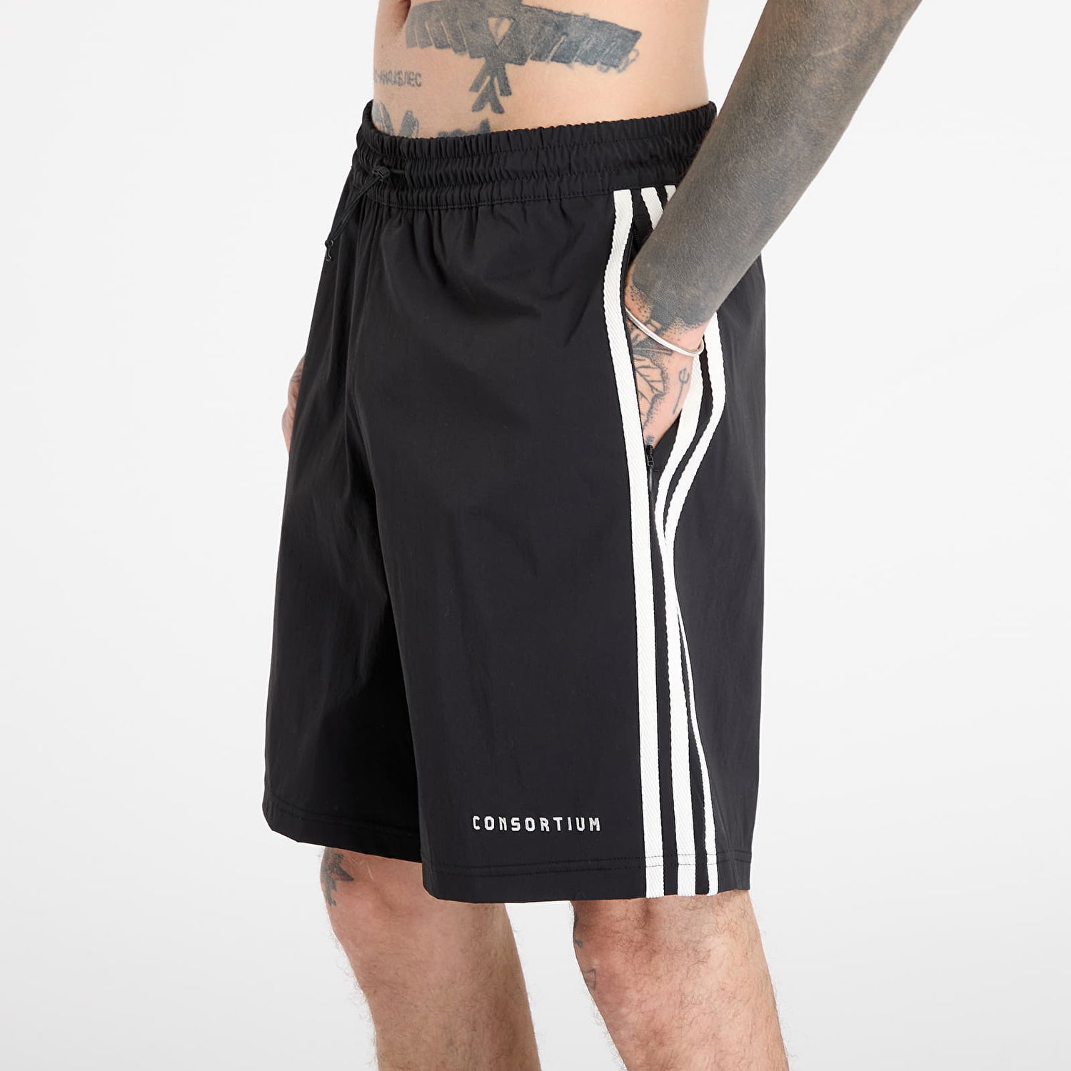 Shorts adidas Originals Three-Stripe Drawstring Shorts Consortium Beige | JY8320, 1