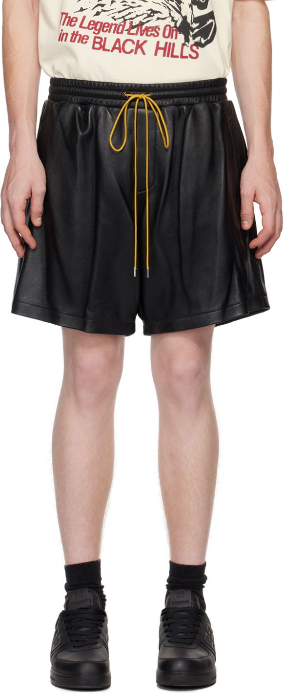 Shorts Rhude Leather Shorts Sort | RHSS22SH420363720372, 0