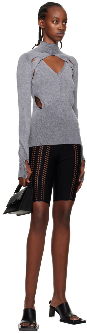 Sweater Dion Lee Cutout Turtleneck Top Grå | C7078P22, 3