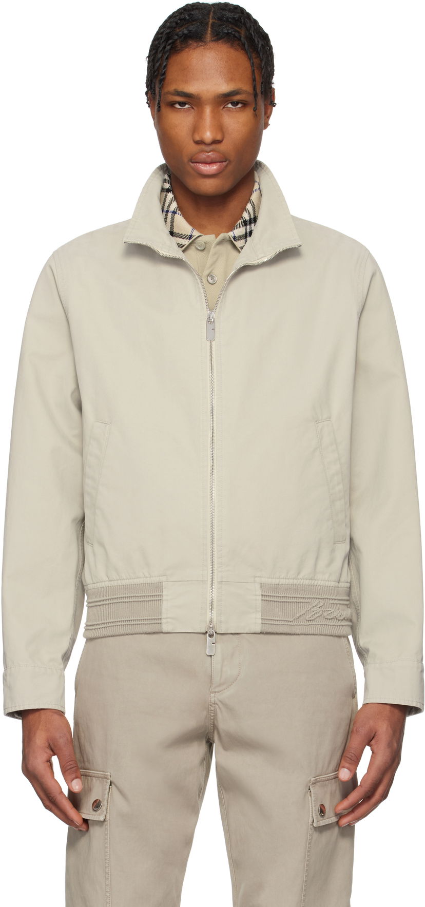 Vindjakke Burberry Burberry Cotton Harrington Jacket Beige | 8101847